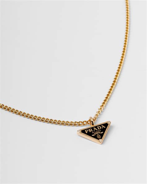 prada pendant necklace gold